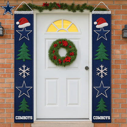 NFL x DAL Merry Christmas Porch Sign HLP HLPHUONG