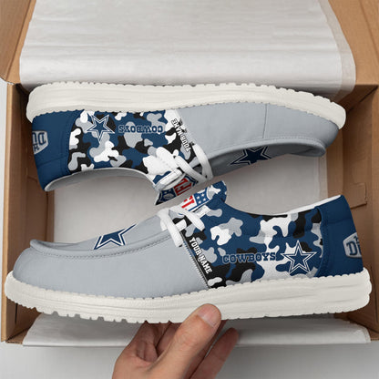 NFL x DAL Personalized Canvas Loafer Shoes HLP