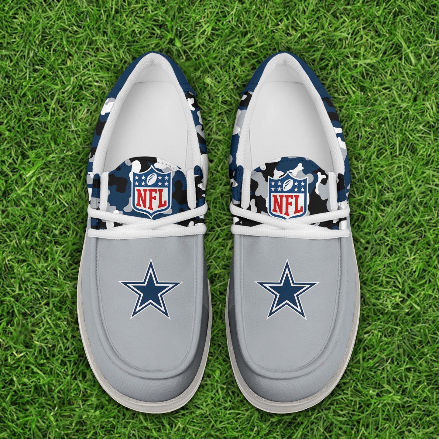 NFL x DAL Personalized Canvas Loafer Shoes HLP