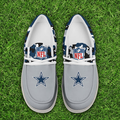 NFL x DAL Personalized Canvas Loafer Shoes HLP