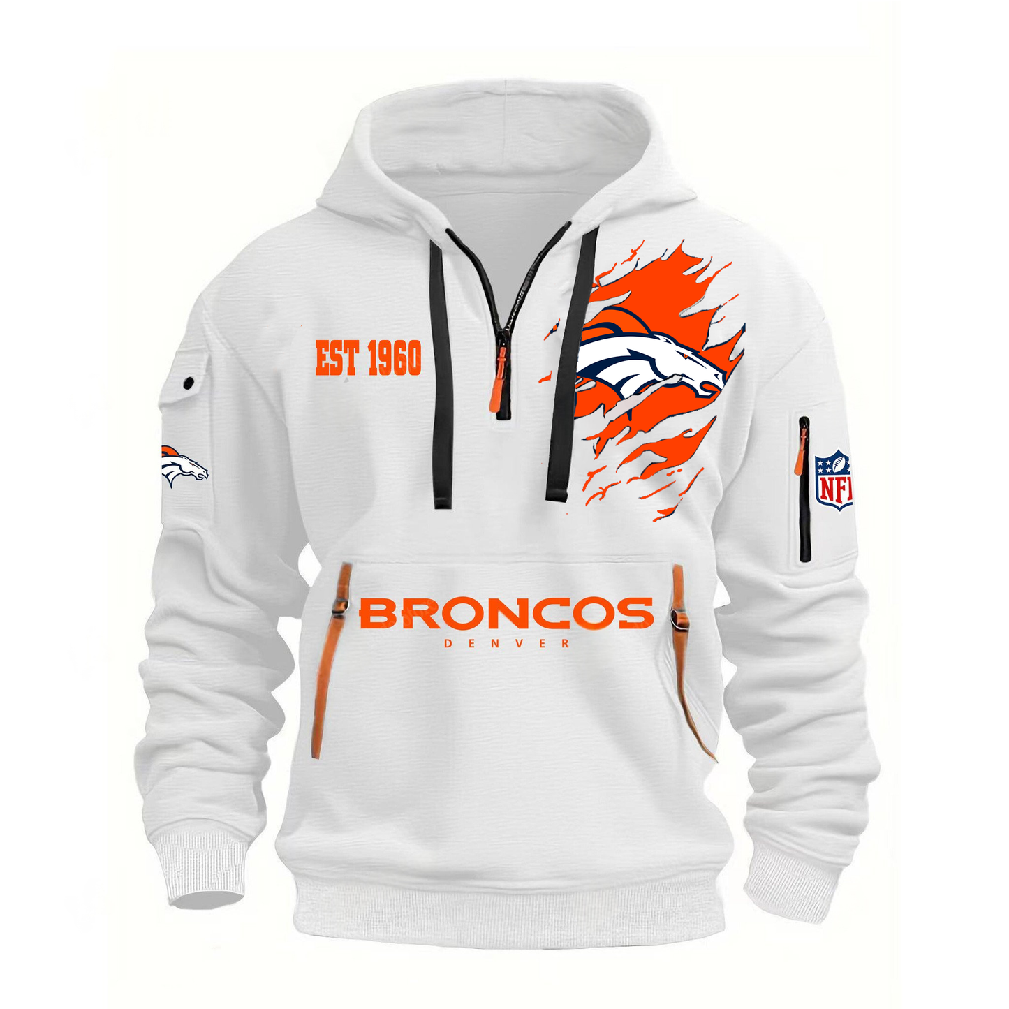 NFL x DEN EST  1960 Half Zipper Hoodie HLP HLPHUONG