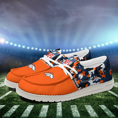 NFL x DEN Personalized Canvas Loafer Shoes HLP