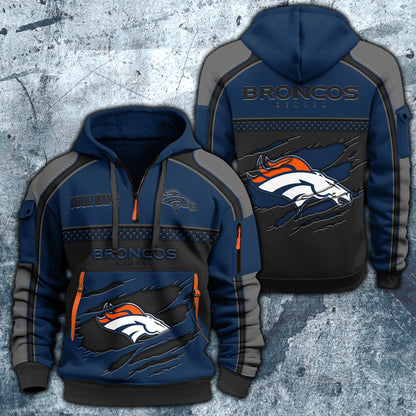 NFL x DEN Personalized Half-zip Hoodie HLP