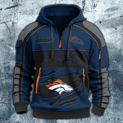 NFL x DEN Personalized Half-zip Hoodie HLP