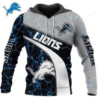 NFL x DET Electric Marble Personalized Hoodie HLP HLPHUONG