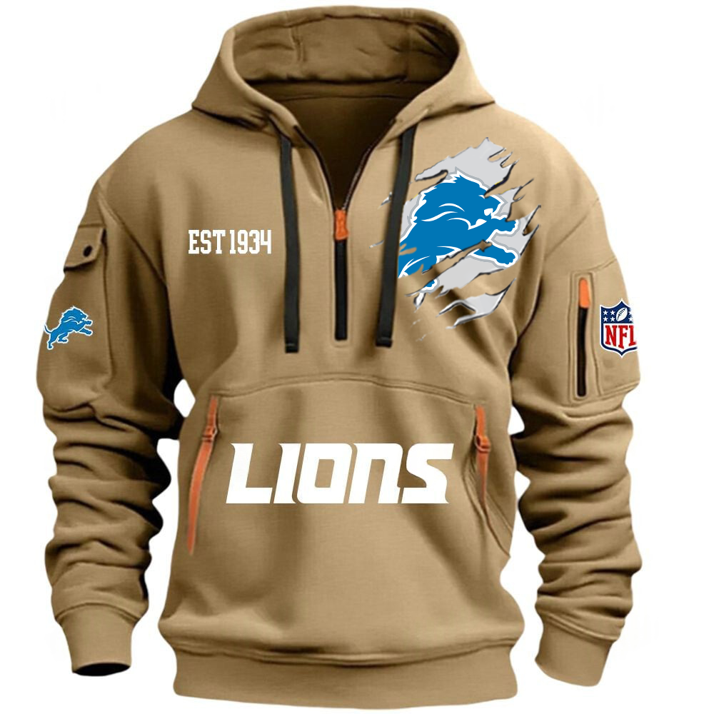 NFL x DET EST 1934 Half Zipper Hoodie HLP HLPHUONG