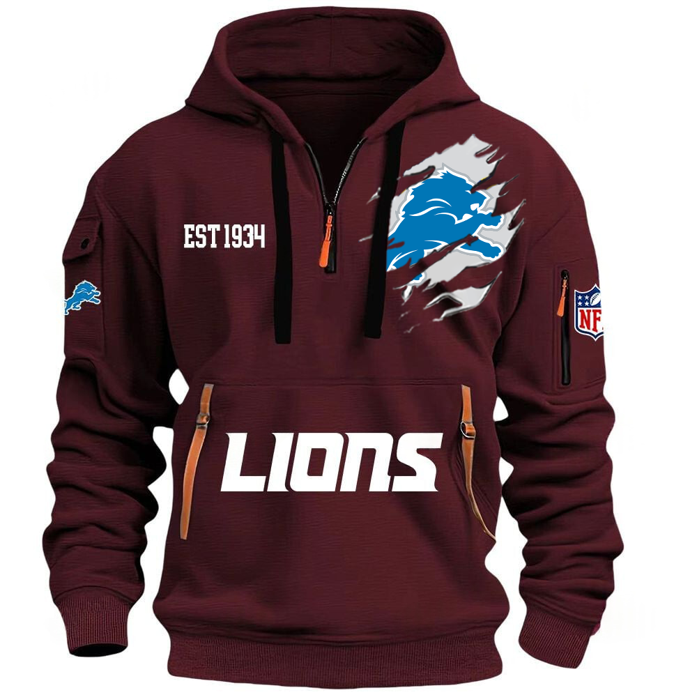 NFL x DET EST 1934 Half Zipper Hoodie HLP HLPHUONG