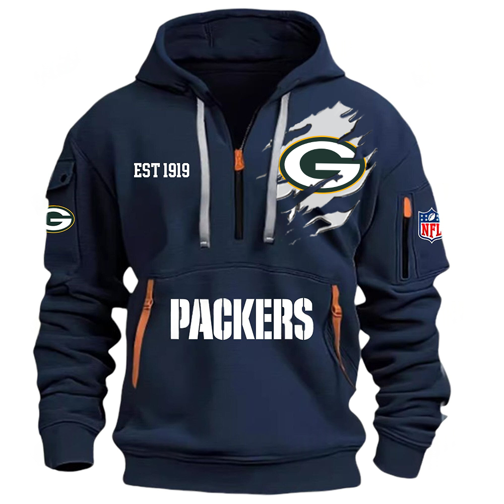 NFL x GB EST 1919 Half Zipper Hoodie HLP HLPHUONG