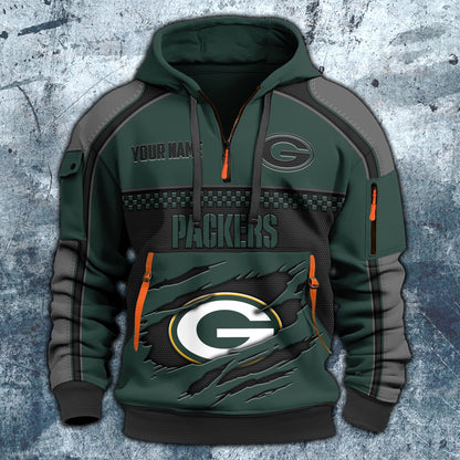 NFL x GB Personalized Half-zip Hoodie HLP