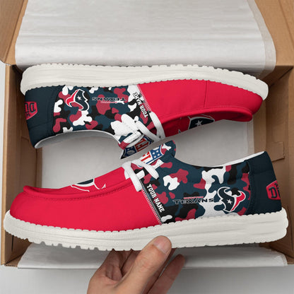 NFL x HOU Personalized Canvas Loafer Shoes HLP
