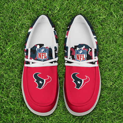 NFL x HOU Personalized Canvas Loafer Shoes HLP