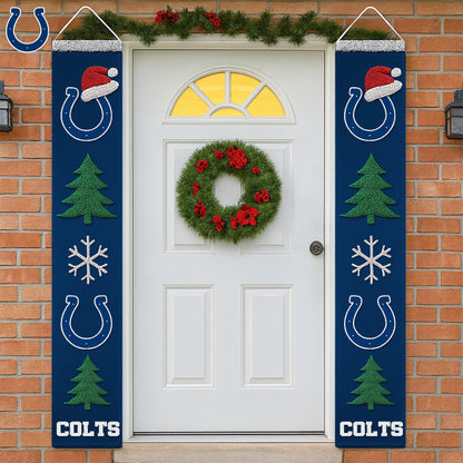 NFL x IND Merry Christmas Porch Sign HLP HLPHUONG