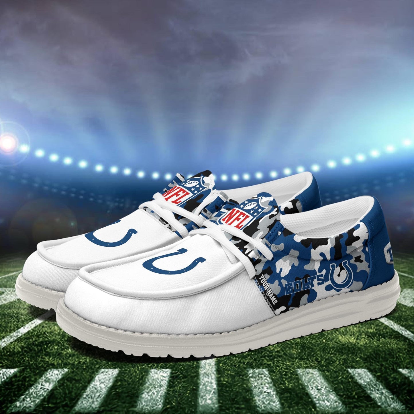 NFL x IND Personalized Canvas Loafer Shoes HLP