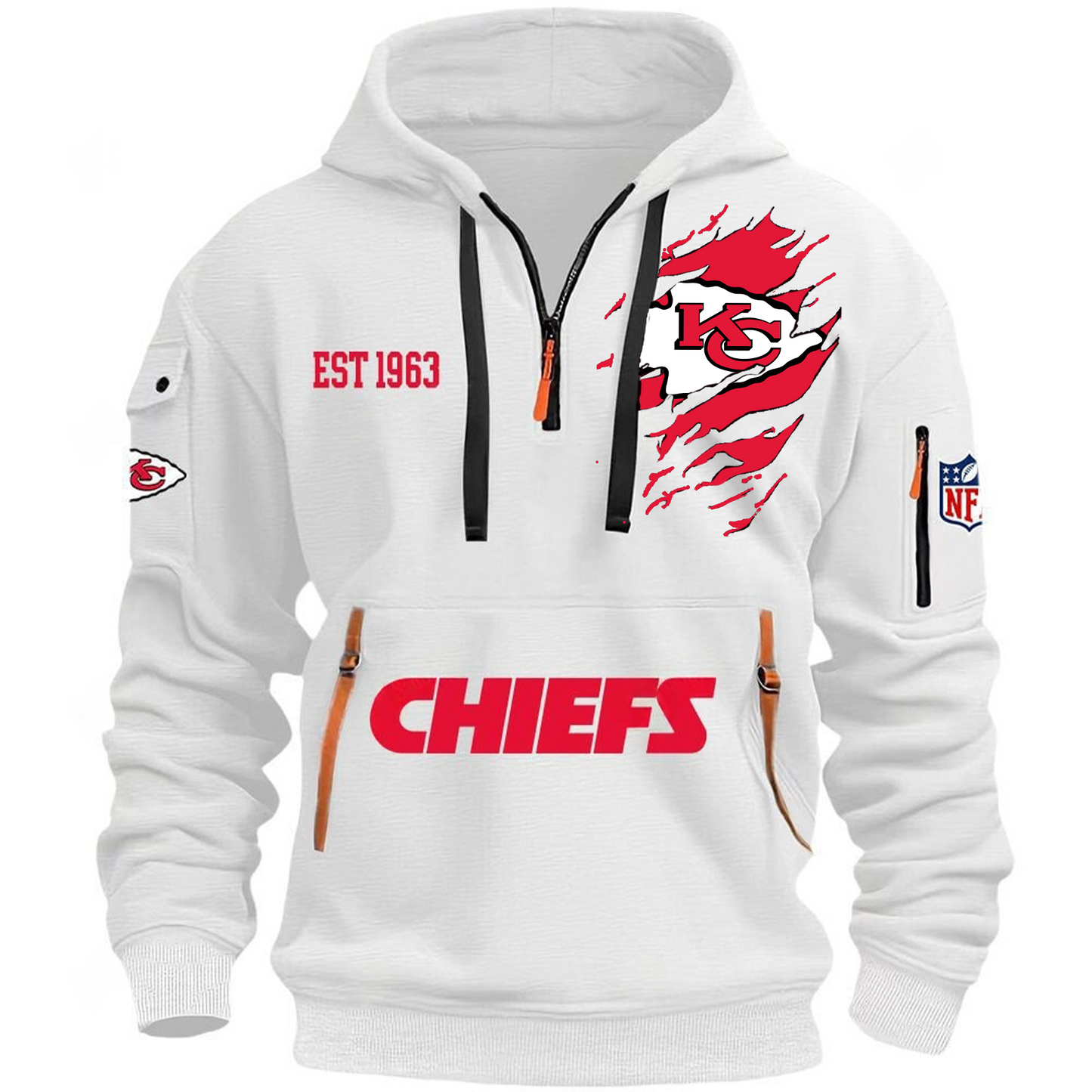 NFL x KC EST 1963 Half Zipper Hoodie HLP HLPHUONG