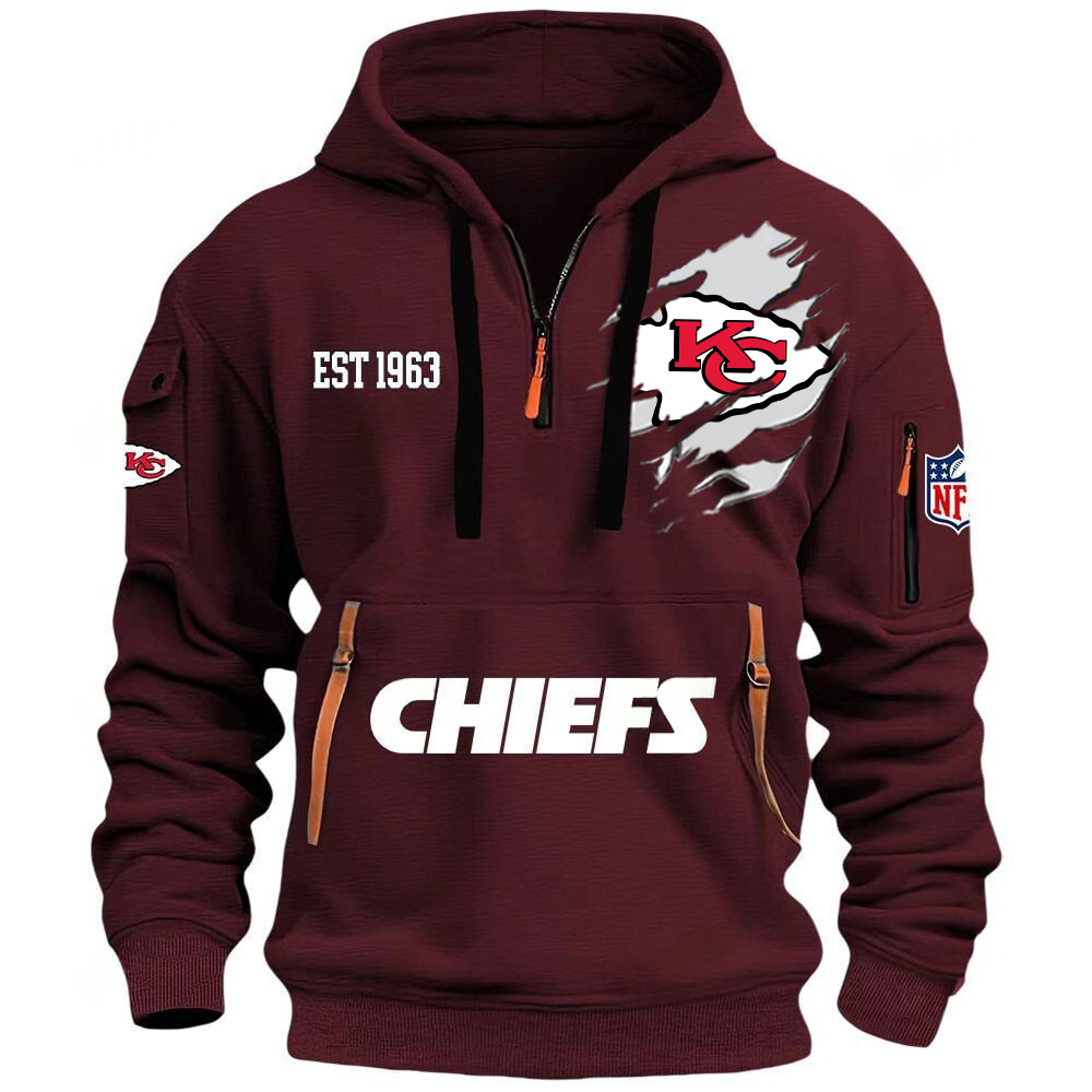 NFL x KC EST 1963 Half Zipper Hoodie HLP HLPHUONG