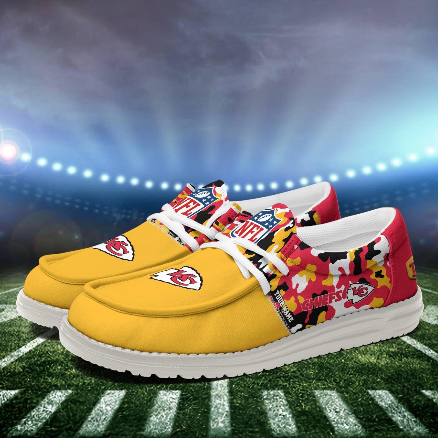 NFL x KC Personalized Canvas Loafer Shoes HLP