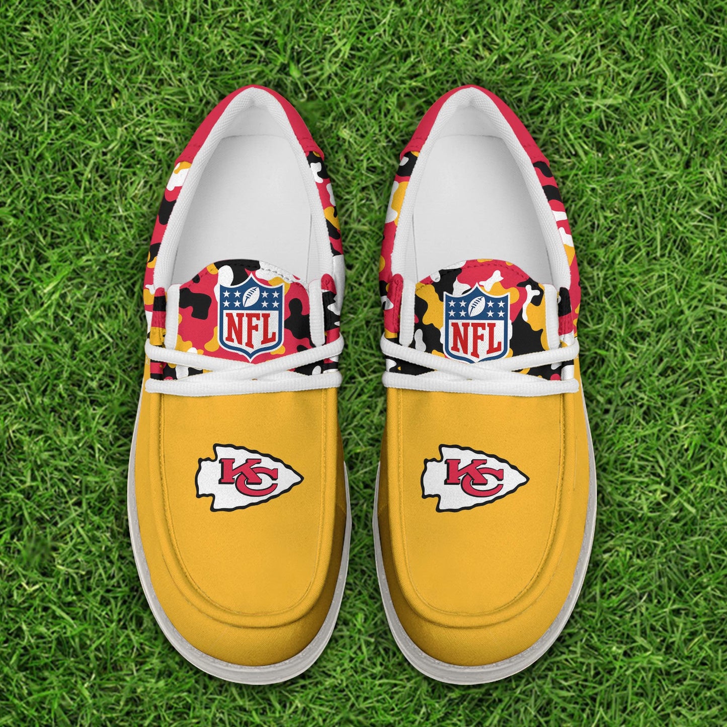 NFL x KC Personalized Canvas Loafer Shoes HLP