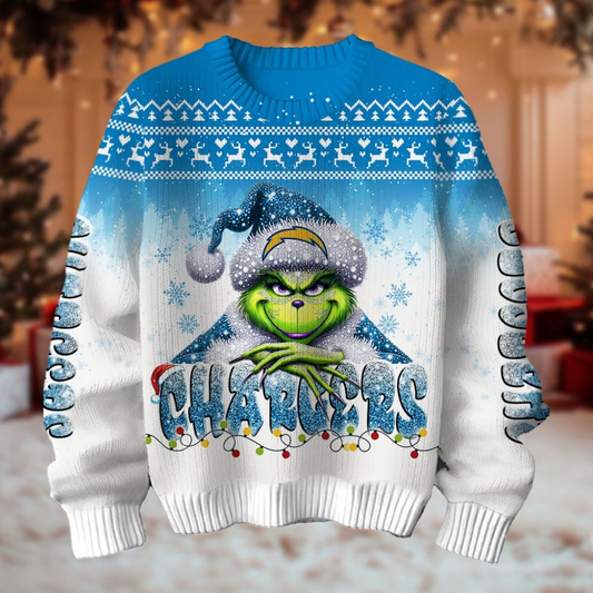 NFL x LAC Merry Grinchmas Football Sweater V1 NAK