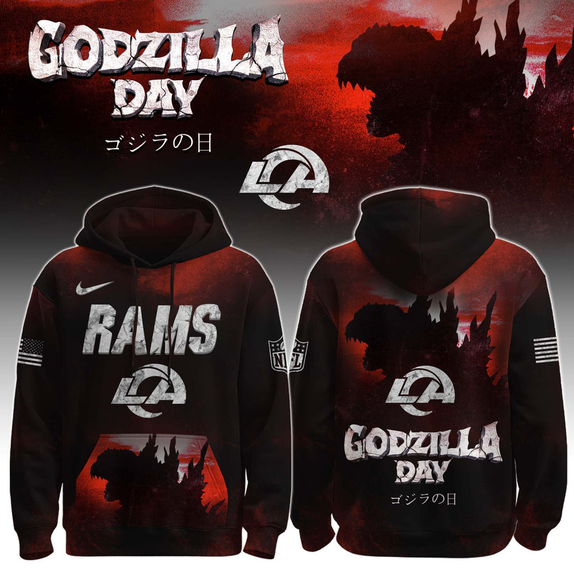NFL x LAR Happy Godzilla Day Hoodie Limited Edition V1 NAK NHT