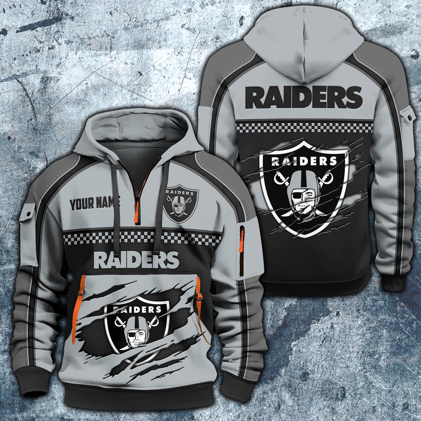 NFL x LV Personalized Half-zip Hoodie HLP