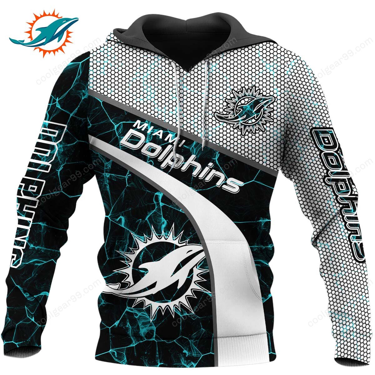 NFL x MIA Electric Marble Personalized Hoodie HLP HLPHUONG