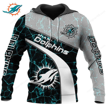NFL x MIA Electric Marble Personalized Hoodie HLP HLPHUONG