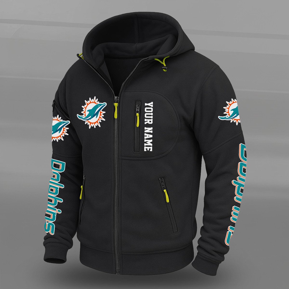NFL x MIA Personalized Powerline Full Zip Hoodie HLP HLPHUONG