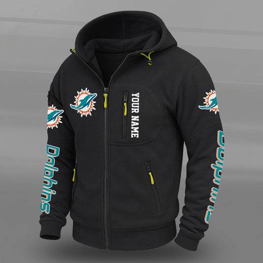 NFL x MIA Personalized Powerline Full Zip Hoodie HLP HLPHUONG