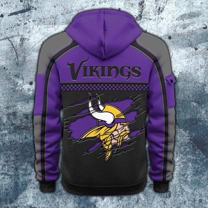 NFL x MIN Personalized Half-zip Hoodie HLP