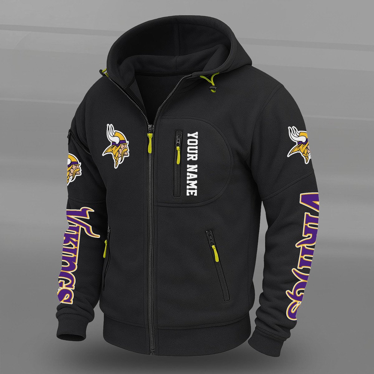 NFL x MIN Personalized Powerline Full Zip Hoodie HLP HLPHUONG
