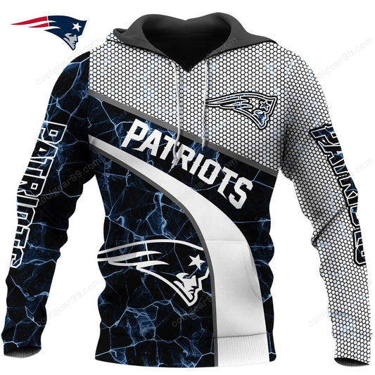 NFL x NE Electric Marble Personalized Hoodie HLP HLPHUONG