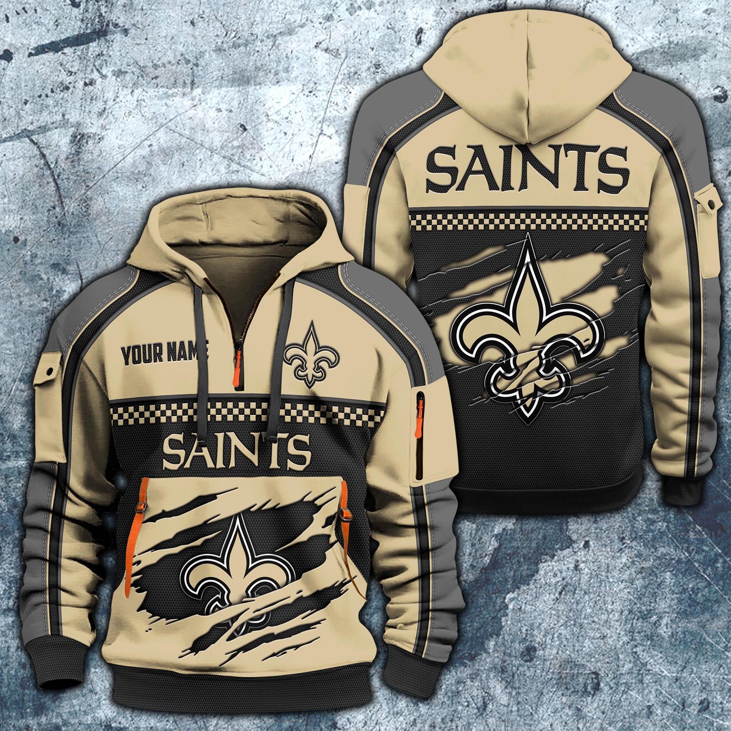 NFL x NO Personalized Half-zip Hoodie HLP