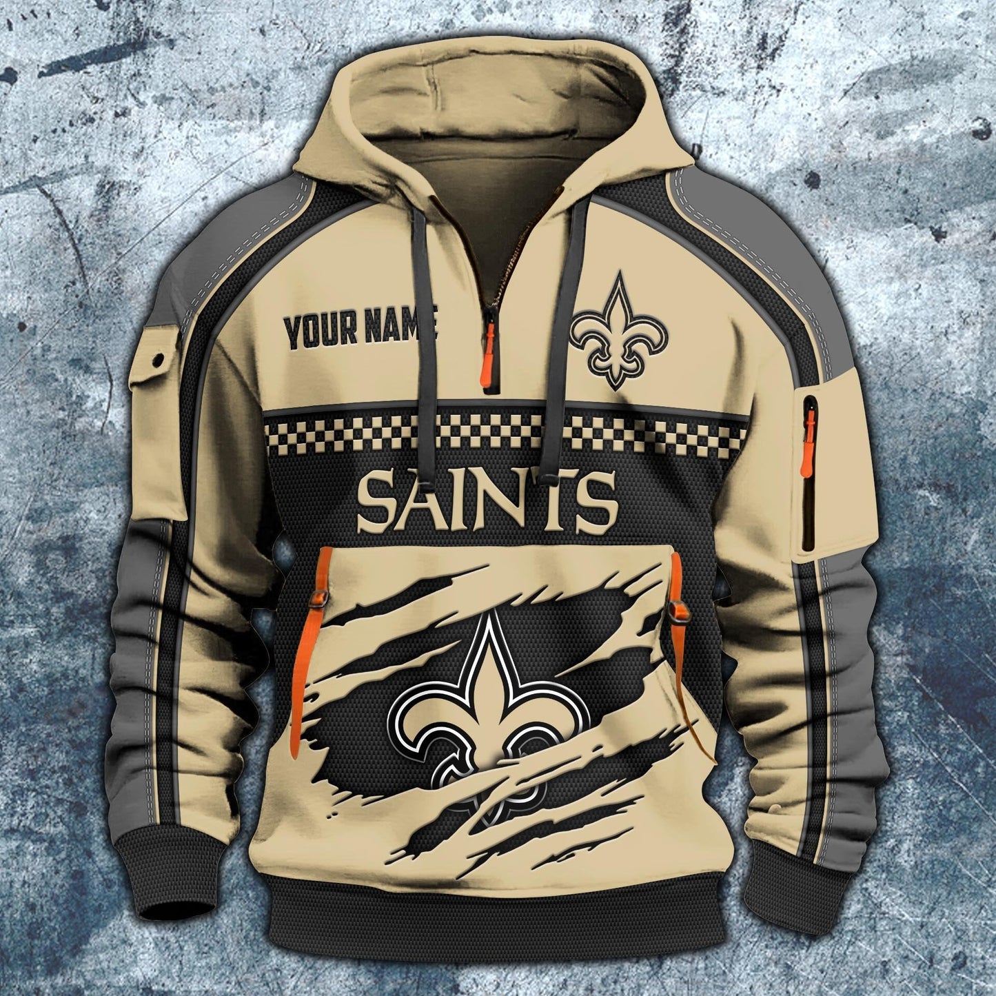 NFL x NO Personalized Half-zip Hoodie HLP