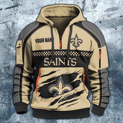 NFL x NO Personalized Half-zip Hoodie HLP