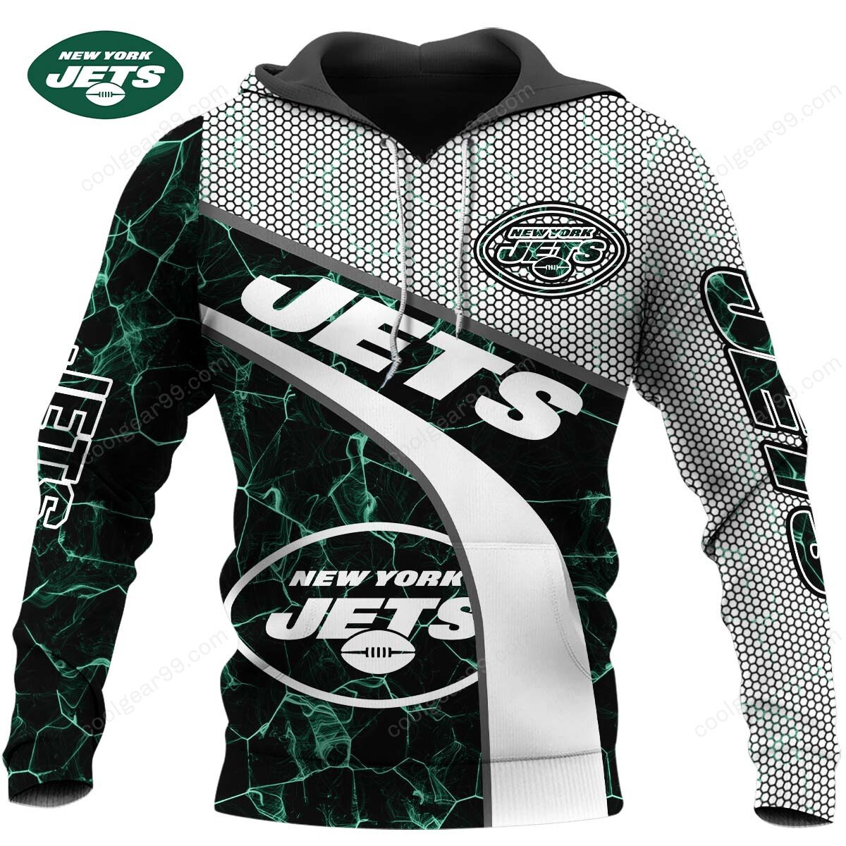NFL x NYJ Electric Marble Personalized Hoodie HLP HLPHUONG