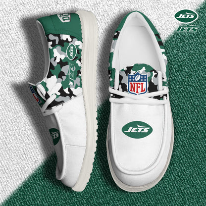 NFL x NYJ Personalized Canvas Loafer Shoes HLP