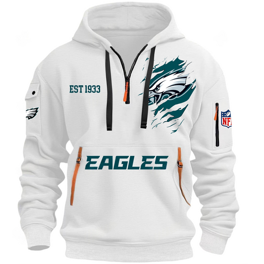 NFL x PHI EST 1933 Half Zipper Hoodie HLP HLPHUONG