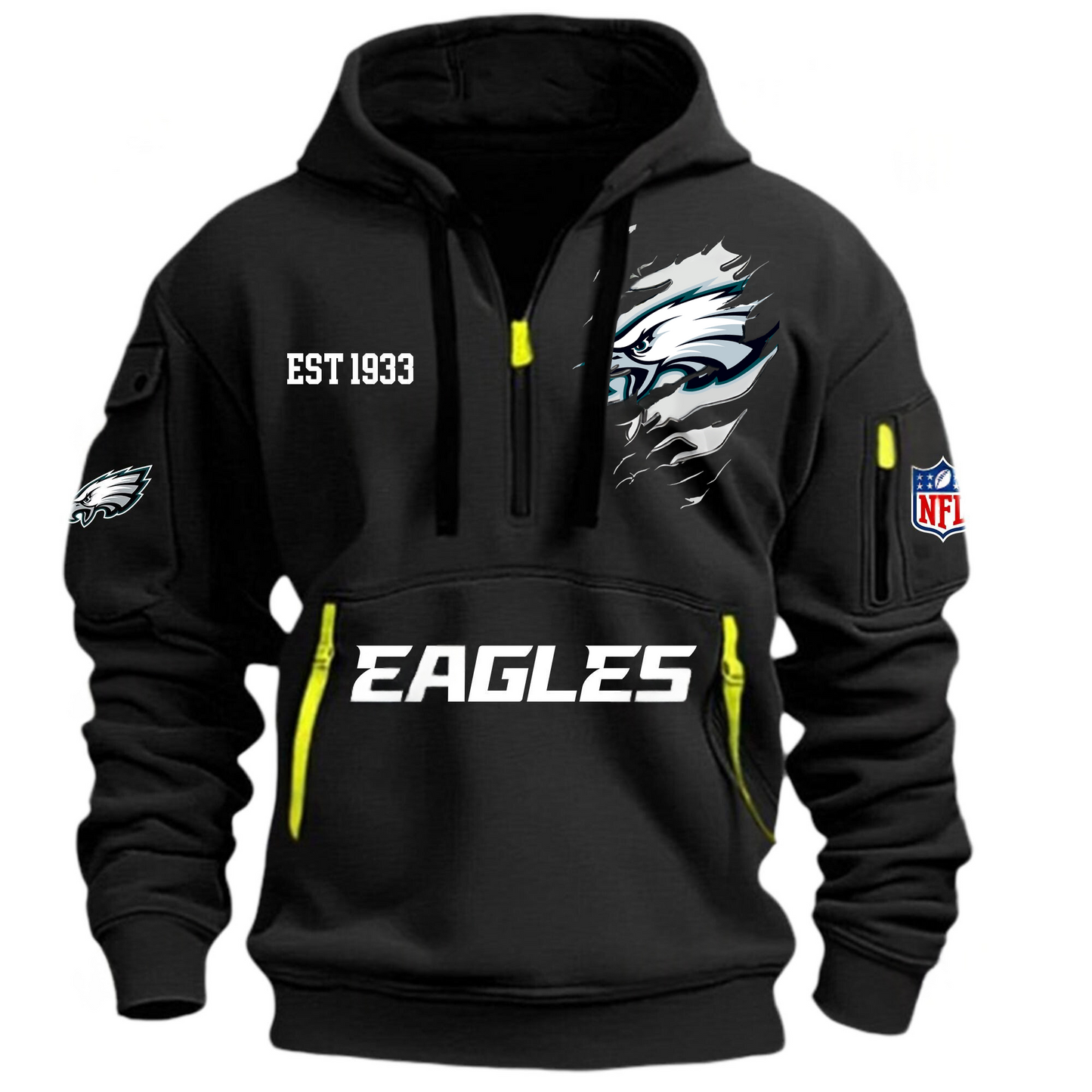 NFL x PHI EST 1933 Half Zipper Hoodie HLP HLPHUONG