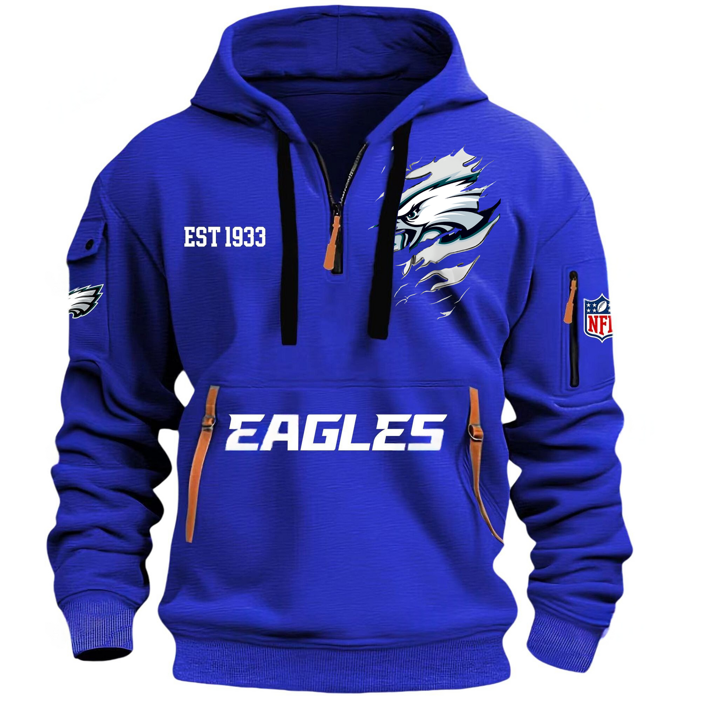NFL x PHI EST 1933 Half Zipper Hoodie HLP HLPHUONG