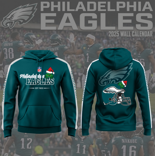 NFL x PHI Merry Grinchmas 3D Hoodie HLP HLPHUONG