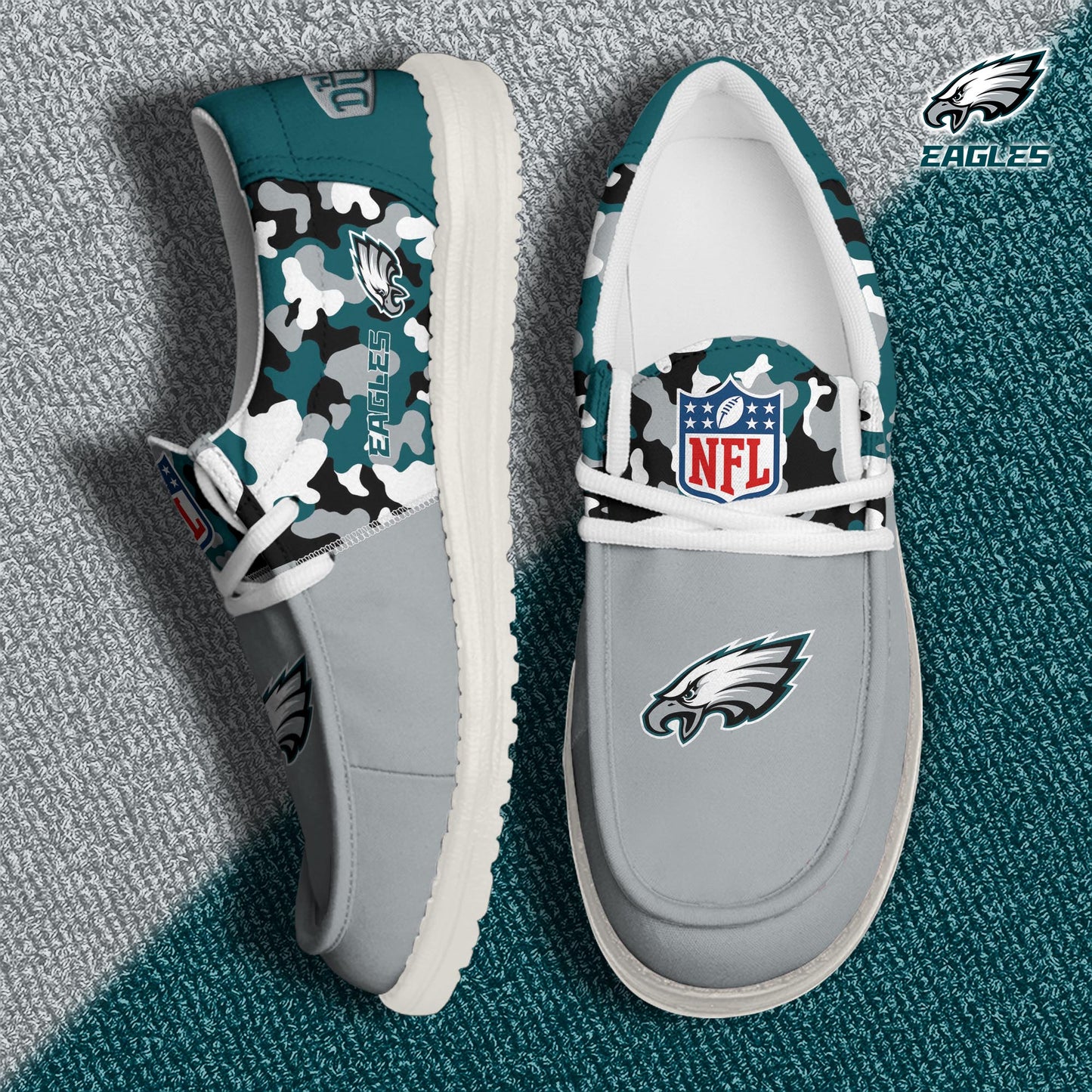 NFL x PHI Personalized Canvas Loafer Shoes HLP