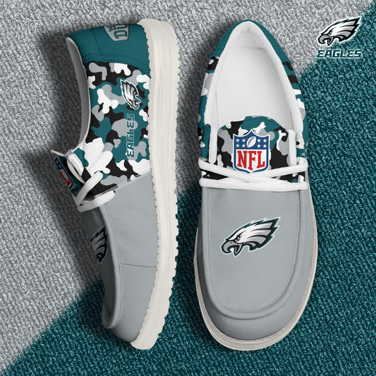 NFL x PHI Personalized Canvas Loafer Shoes HLP