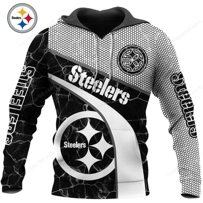 NFL x PIT Electric Marble Personalized Hoodie HLP HLPHUONG