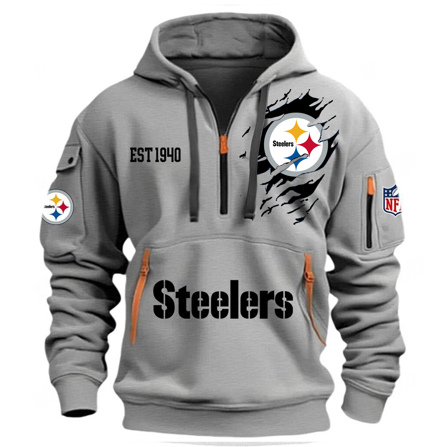 NFL x PIT EST 1940 Half Zipper Hoodie HLP HLPHUONG