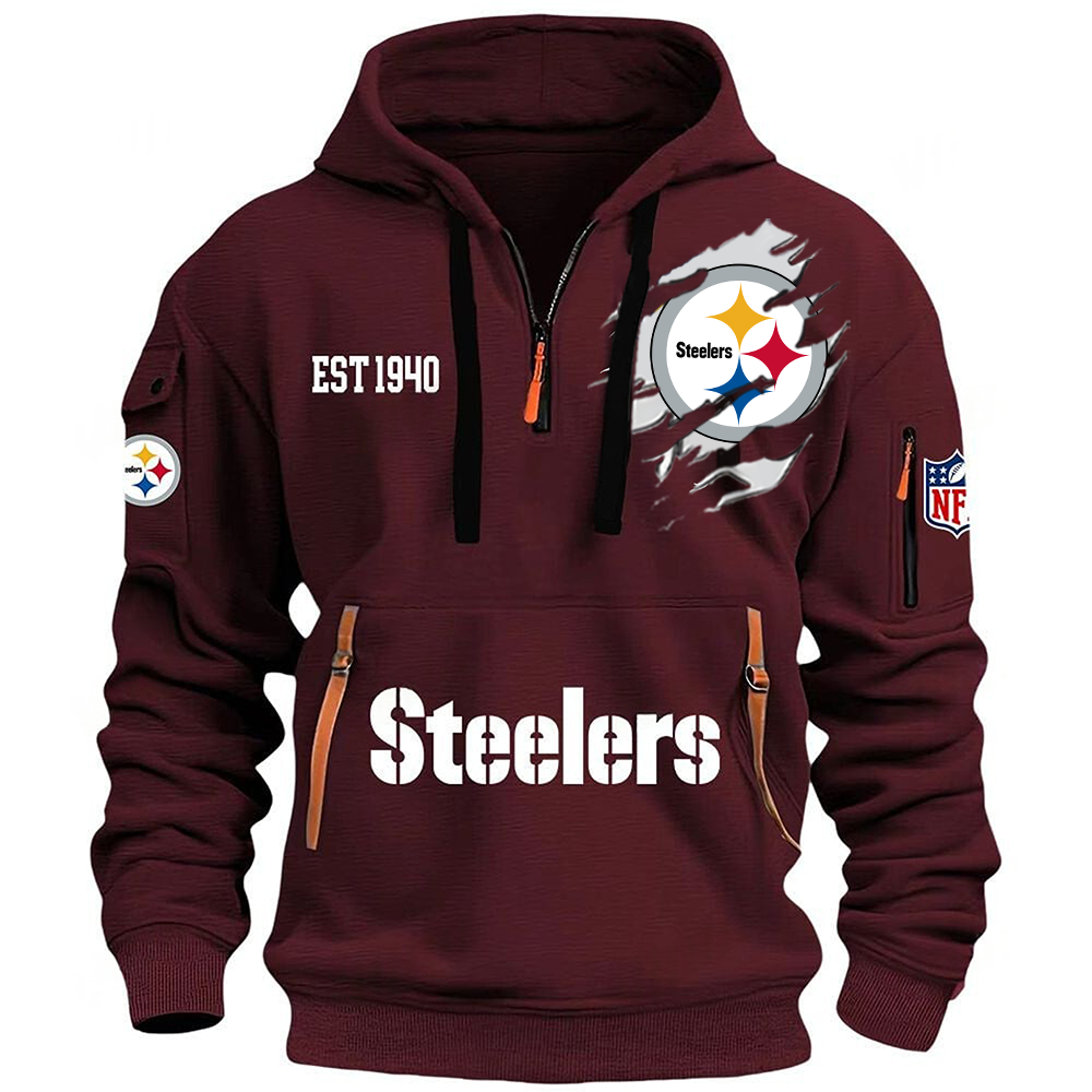 NFL x PIT EST 1940 Half Zipper Hoodie HLP HLPHUONG