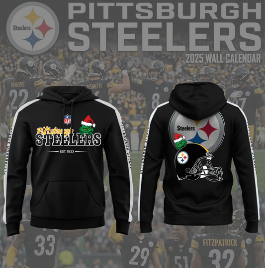 NFL x PIT Merry Grinchmas 3D Hoodie HLP HLPHUONG