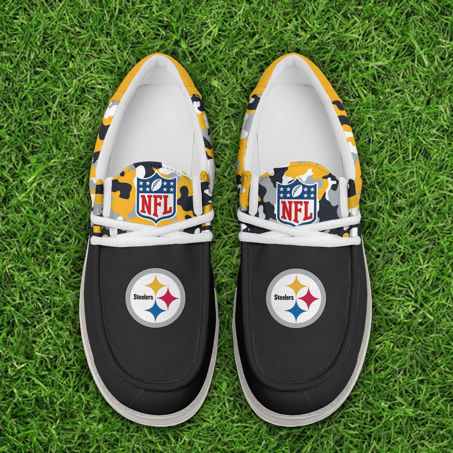 NFL x PIT Personalized Canvas Loafer Shoes HLP