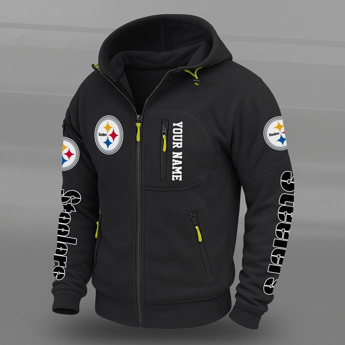 NFL x PIT Personalized Powerline Full Zip Hoodie HLP HLPHUONG
