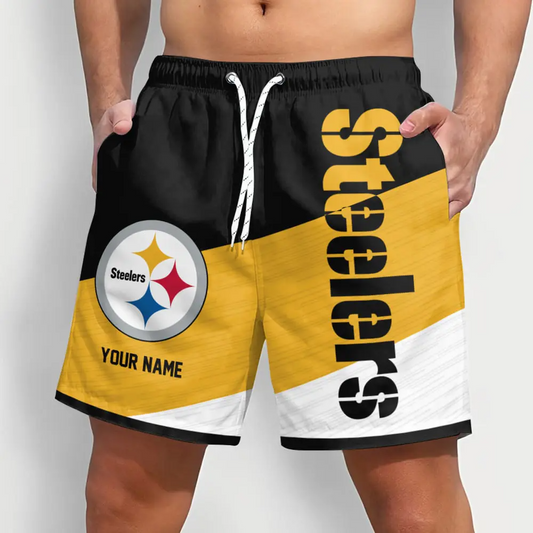NFL x PS Colorful Men Short Pants Custom Name All Teams Gift For Fans V1 NAK NTL