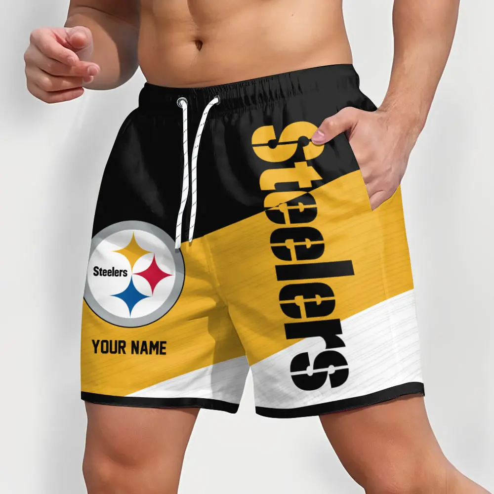 NFL x PS Colorful Men Short Pants Custom Name All Teams Gift For Fans V1 NAK NTL